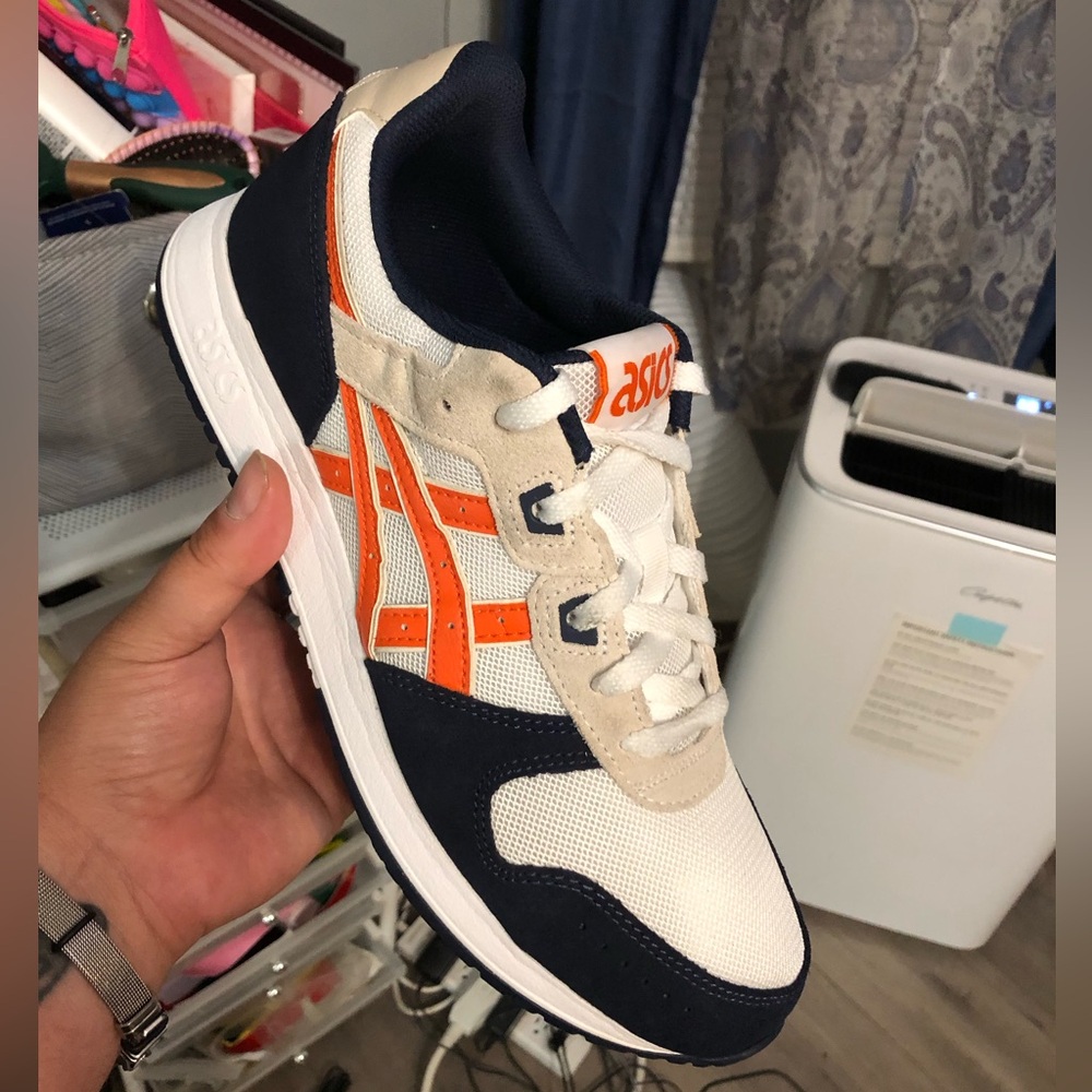 Men’s Asics Gel Lyte Classic Size 8.5, Navy, White & Orange - Picture 5 of 9